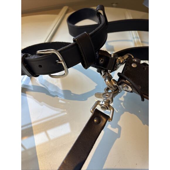 Motorola Hard Leather Two Way Radio Case Holster Holder Shoulder Strap USA - Picture 10 of 13